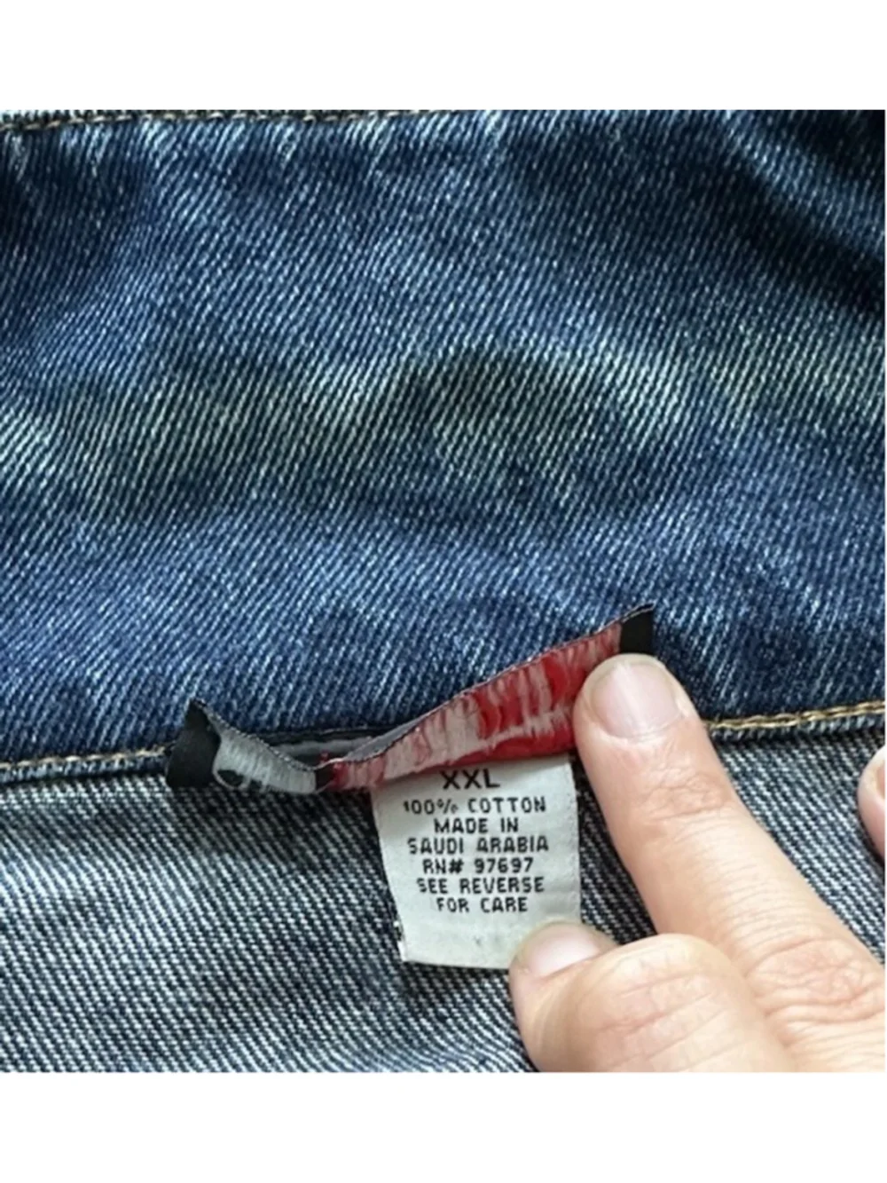 Vintage Y2K Akademiks Denim Jean Jacket Size 2XL Navy Blue Hip Hop
